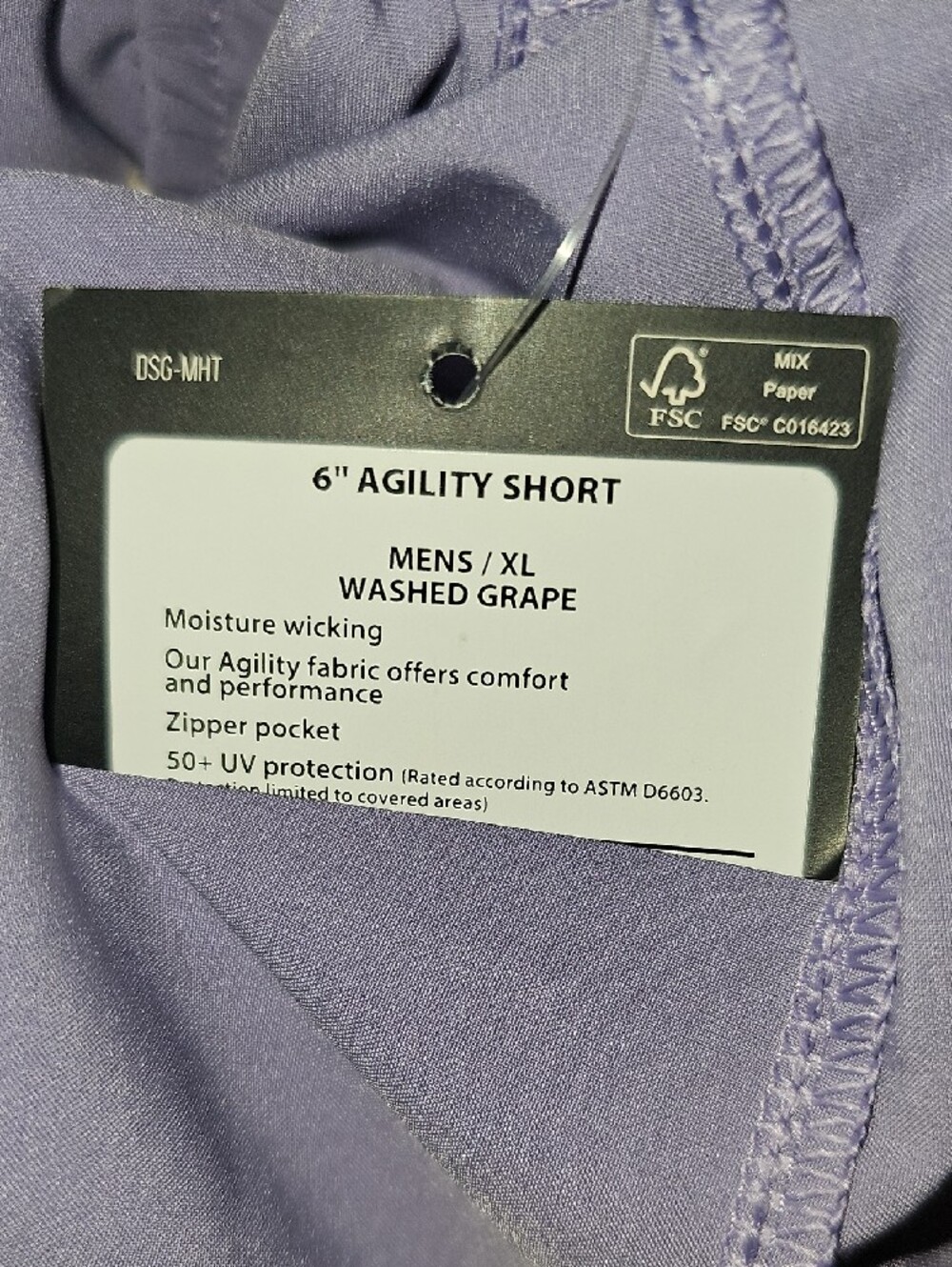 DSG Lilac Performance Hybrid Shorts - Picture 6 of 6